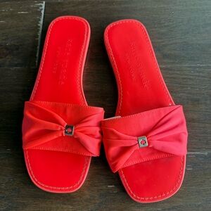 Kate Spade bikini slide sandal Ponderosa red Sz 8